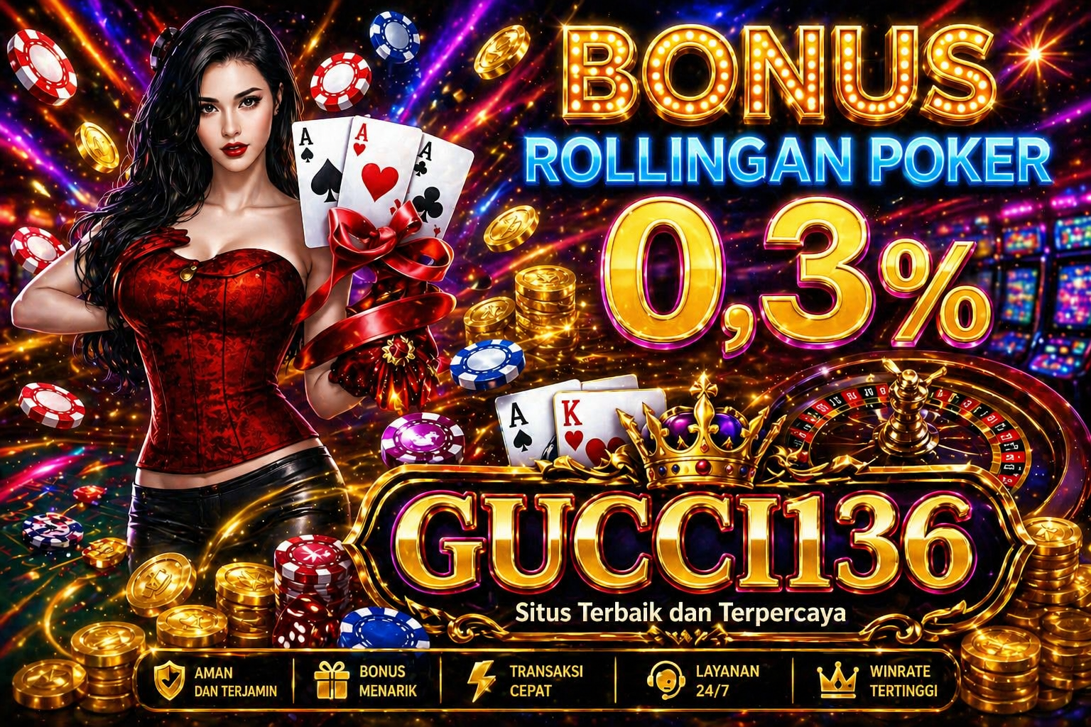 GUCCI136 : Link Agen Slot Gacor Resmi Terbaru Bonus New Member 100% promo